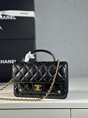 Colestore Chanel Wallet On Chain Shiny Lambskin & Gold-Tone Metal Black 12.3 x 19 x 5cm - 6