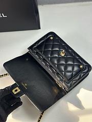 Colestore Chanel Wallet On Chain Shiny Lambskin & Gold-Tone Metal Black 12.3 x 19 x 5cm - 2