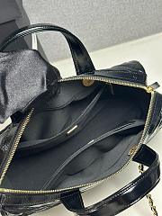 Colestore Chanel Large Bowlibg Bag Patent Crumpled Calfskin & Gold-Tone Metal Black 17x31x13 cm - 2