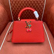 	 Colestore Louis Vuitton LV x TM Capucines BB Red Cheerful Cherry Motif  27x9x17.3cm - 1