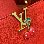 	 Colestore Louis Vuitton LV x TM Capucines BB Red Cheerful Cherry Motif  27x9x17.3cm - 4