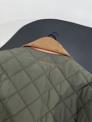 Colestore Miu Miu Quilted Leather-Trimmed Jacket in Army Green - 3