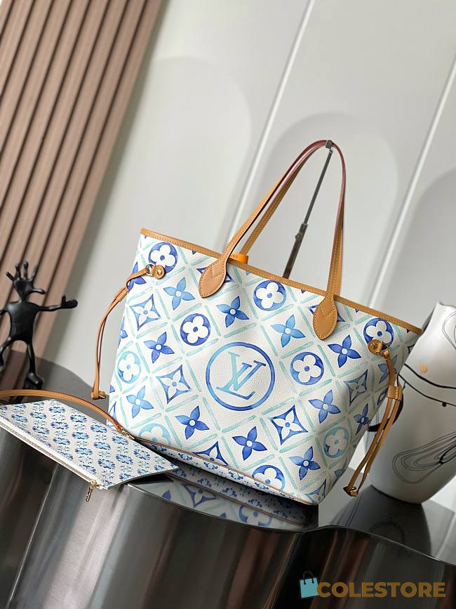 Colestore Louis Vuitton Neverfull MM By The Pool Blue M11263 31 x 28 x 14cm - 1