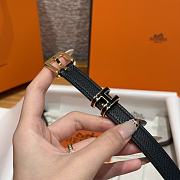 Colestore Hermes Pop H 15 Belt Black 1.5cm - 3