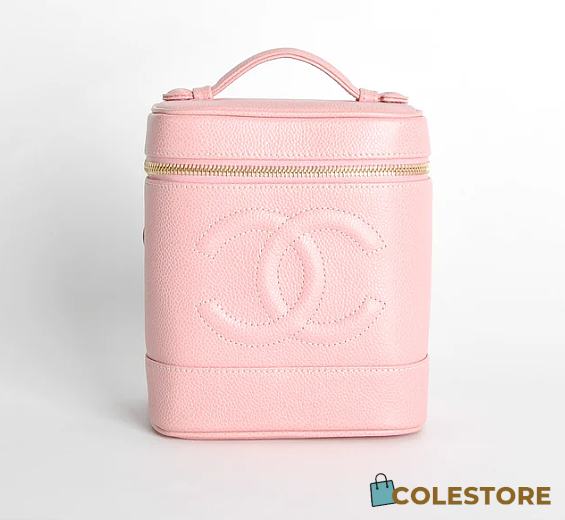 Colestore Chanel Vintage Baby Pink Cosmetic Case 15 × 12 × 17 cm. - 1