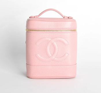 Colestore Chanel Vintage Baby Pink Cosmetic Case 15 × 12 × 17 cm.