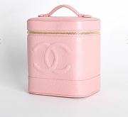 Colestore Chanel Vintage Baby Pink Cosmetic Case 15 × 12 × 17 cm. - 3