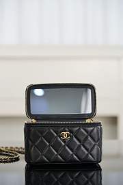 Colestore Chanel 25B Vanity With Chain Gold Black Caviar 19.5x12x6.5cm - 3
