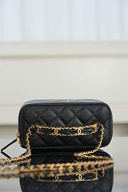 Colestore Chanel 25B Vanity With Chain Gold Black Caviar 19.5x12x6.5cm - 4