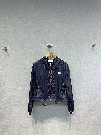 Colestore Miu Miu Blouson Jacket Made Of Functional Fabric Navy