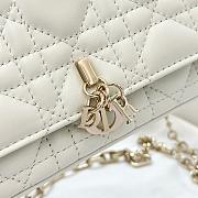 Colestore My Dior Dior Talk Phone Pouch White Cannage Lambskin 18x10x3.5cm - 3