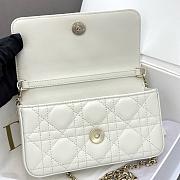Colestore My Dior Dior Talk Phone Pouch White Cannage Lambskin 18x10x3.5cm - 2