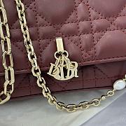Colestore My Dior Dior Talk Phone Pouch Burgundy Cannage Lambskin 18x10x3.5cm - 4
