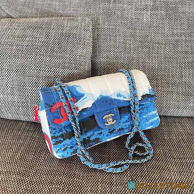 Colestore Chanel Beach Surf Canvas Flap Bag 25x15cm - 1