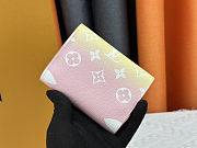 Colestore Louis Vuitton Mist Ombre Monogram Canvas By The Pool Victorine Compact Wallet Pink/Yellow 12 x 9.5 x 1.5cm - 3