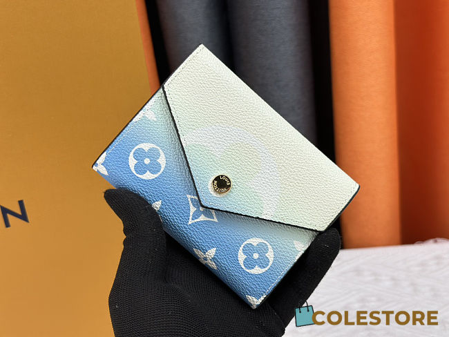 Colestore Louis Vuitton Mist Ombre Monogram Canvas By The Pool Victorine Compact Wallet Blue 12 x 9.5 x 1.5cm - 1