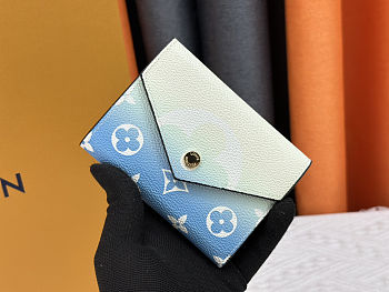 Colestore Louis Vuitton Mist Ombre Monogram Canvas By The Pool Victorine Compact Wallet Blue 12 x 9.5 x 1.5cm