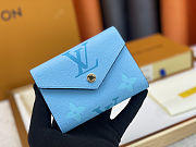 Colestore Louis Vuitton Victorine Wallet Light Blue Exterior with The Iconic 12 x 9.5 x 1.5cm - 1