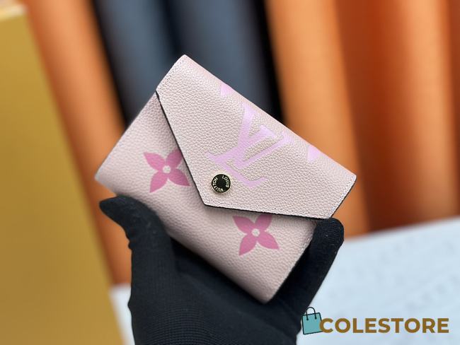 Colestore Louis Vuitton Victorine Wallet Pink Exterior with The Iconic 12 x 9.5 x 1.5cm - 1