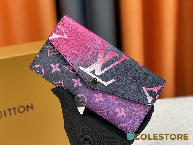 Colestore Louis Vuitton Sunset Black Purple Sarah Wallet 19x10.5x2.5 cm - 1