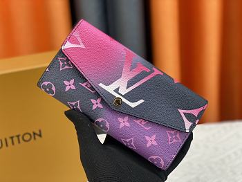 Colestore Louis Vuitton Sunset Black Purple Sarah Wallet 19x10.5x2.5 cm