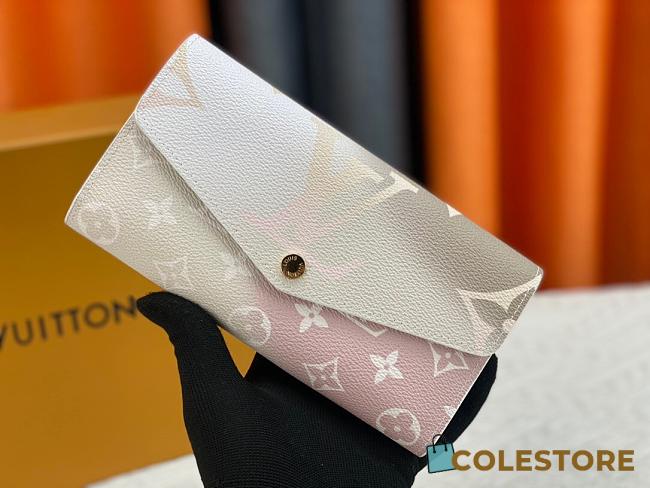 Colestore Louis Vuitton Sunset Gray Beige Sarah Wallet 19x10.5x2.5 cm - 1