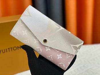 Colestore Louis Vuitton Sunset Gray Beige Sarah Wallet 19x10.5x2.5 cm