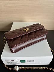 Colestore Chanel Wallet on Chain (WOC) in Brown with Gold Hardware 17cm - 6