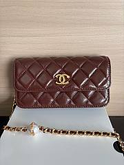 Colestore Chanel Wallet on Chain (WOC) in Brown with Gold Hardware 17cm - 2