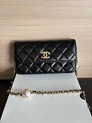 Colestore Chanel Wallet on Chain (WOC) in Black with Gold Hardware 17cm - 1