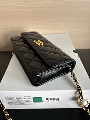 Colestore Chanel Wallet on Chain (WOC) in Black with Gold Hardware 17cm - 3