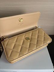 Colestore Chanel Wallet on Chain (WOC) in Beige with Gold Hardware 17cm - 5