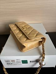 Colestore Chanel Wallet on Chain (WOC) in Beige with Gold Hardware 17cm - 3