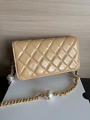 Colestore Chanel Wallet on Chain (WOC) in Beige with Gold Hardware 17cm - 2