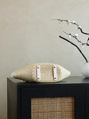 Colestore Chanel Shopping Bag Natural raffia & White leather (Cruise 25/26) 11.5x36x18cm - 5