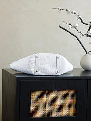 Colestore Chanel Shopping Bag White raffia & White leather (Cruise 25/26) 14x39x22cm - 3