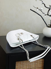 Colestore Chanel Shopping Bag White raffia & White leather (Cruise 25/26) 11.5x36x18cm - 6