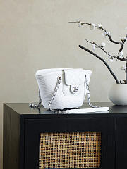 Colestore Chanel Shopping Bag White raffia & White leather (Cruise 25/26) 11.5x36x18cm - 4