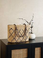 Colestore Chanel Raffia Shopping Bag – Natural with Black Accents (Cruise 2025/26) 32x23x14cm - 1