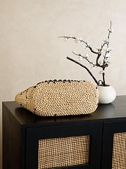 Colestore Chanel Raffia Shopping Bag – Natural with Black Accents (Cruise 2025/26) 32x23x14cm - 6