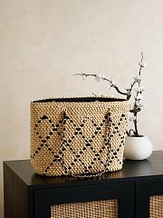 Colestore Chanel Raffia Shopping Bag – Natural with Black Accents (Cruise 2025/26) 32x23x14cm - 4
