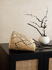 Colestore Chanel Raffia Shopping Bag – Natural with Black Accents (Cruise 2025/26) 32x23x14cm - 3