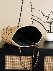 Colestore Chanel Raffia Shopping Bag – Natural with Black Accents (Cruise 2025/26) 32x23x14cm - 2