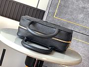 Colestore Chanel Small Bowling Bag in Black Caviar Leather with Embossed CC 25x7x15cm - 6