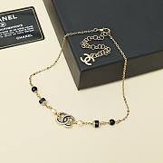 Colestore Chanel Choker Metal, Glass Pearls, Resin & strass Gold, Pearly White, Black & Crystal - 5