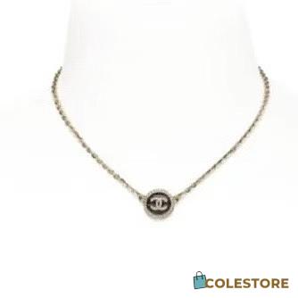 Colestore Chanel Coco Mark Pendant Necklace Gold  - 1