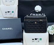 Colestore Chanel Caviar Quilted Large Vanity Pouch Black 15x21x14cm - 1