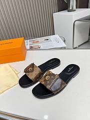 Colestore Louis Vuitton LV Frame Flat Mules Brown - 2