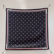 Colestore Chanel Square Scarf Jacquard Silk Twill Black, Ecru & Pink 90x90cm - 1