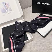 Colestore Chanel Square Scarf Jacquard Silk Twill Black, Ecru & Pink 90x90cm - 3